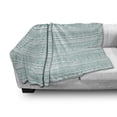 thumbnail image 3 of Abstract Soft Flannel Fleece Throw Blanket, Romantic Lace Looking Ribbons and Shapes Linear Floral Ornament Illustration, Cozy Plush for Indoor and Outdoor Use, 70" x 90", Seafoam White, by Ambesonne, 3 of 6