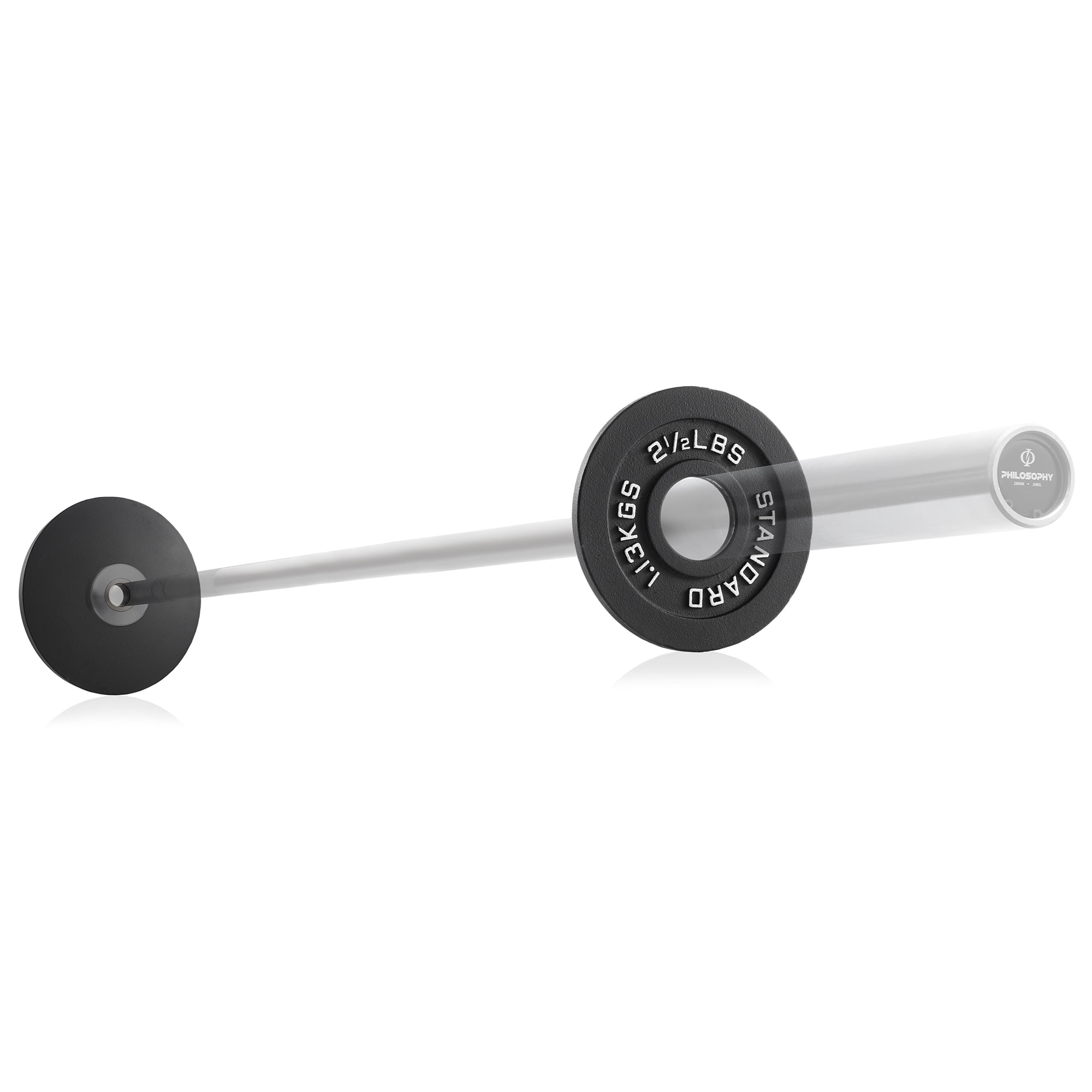 Philosophy Gym Set of 2 Standard Cast Iron Olympic 2-inch Weight Plates (2.5 LB each)