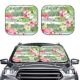 thumbnail image 2 of Balery 2 Piece Tropical Flamingo Car Windshield Sun Shade|Foldable Front Windshield Shade for Car Front Window for Most Sedans SUV Truck-Small, 2 of 7
