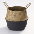 thumbnail image 5 of Maceta tejida de algas marinas, cesta plegable para plantas, cesta con flores, decoración para el hogar, la oficina y el jardín (M27 x 24, base negra), 5 of 5