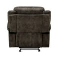 thumbnail image 4 of Fabric Upholstered Metal Reclining Club Chair with Center Console, Gray, 4 of 5