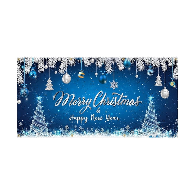 Eoozwa Christmas Garage Door Banner, Outdoor Cover for Holiday Parties Holy Night Backdrop for Xmas and Winter Celebrations