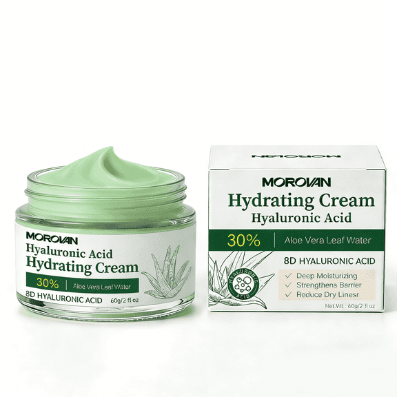 Face Moisturizer Hyaluronic Acid Hydrating Cream Daily Skincare Face Sensitive Skin 2 fl oz