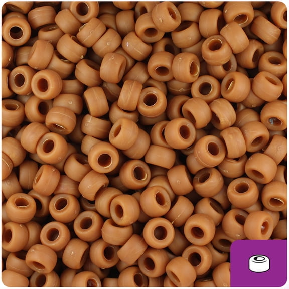 BeadTin Tiger Eye Matte 6.5mm Mini Barrel Pony Beads (1000pcs)