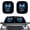 Flame Skull, variant on Chririnla Goth Skull Windshield Sun Shade Set of 2, Foldable Car Sunshade for Front Window, Universal Fit Sun Visor Window Cover Interior Accessories for SUV Sedan Trucks