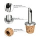 thumbnail image 3 of Vertedores de botellas de acero inoxidable, 2Pack diseño de tapón de aceite de oliva para botellas de vino, para la mayoría de las botellas de licor, 3 of 7