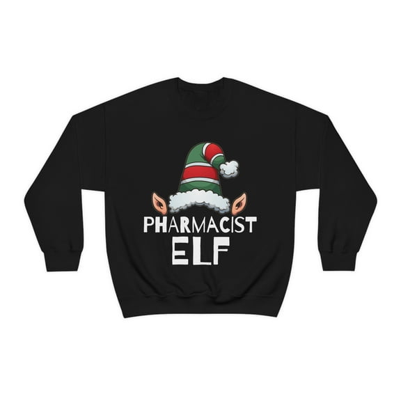 Pharmacist Elf Christmas Unisex Sweatshirt, S-2XL Holidays Xmas Elves