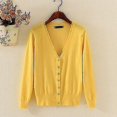thumbnail image 1 of Cardigan Tricoté pour Femmes Manches Longues Crochet Boutons Courts A, 1 of 4