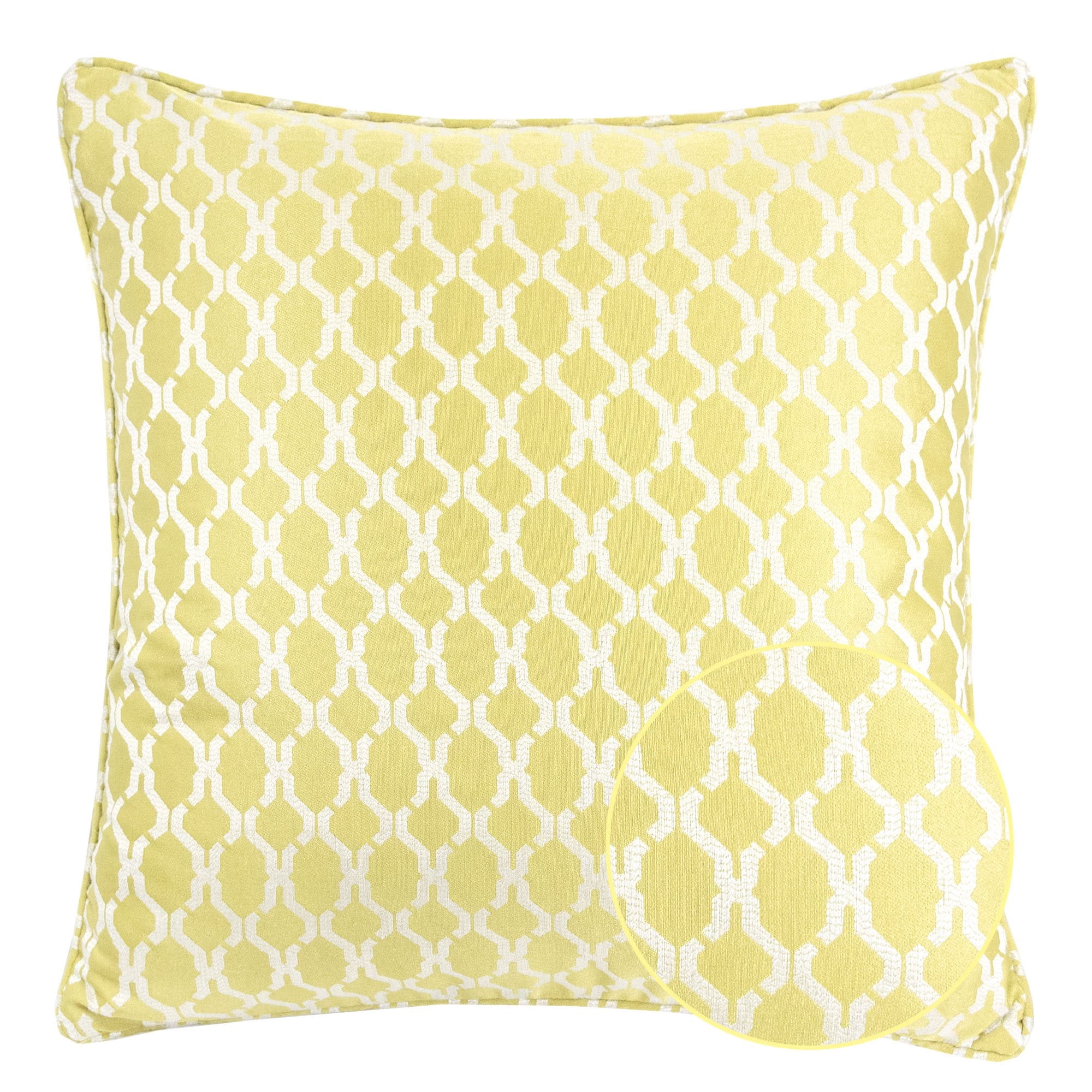Amelia Green Geometric Polyester 20 in. x 20 in Throw Pillow