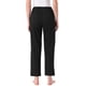 thumbnail image 3 of Pantalones de pijama de algodón a cuadros para mujer con cintura elástica y bolsillo, pantalones de lounge largos 2XL negros, 3 of 6