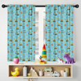 thumbnail image 5 of Blackout Kids Curtains,Excavator and Hard Hat Blue Pattern Children's Insulated Curtains Set Of 2,Bedroom Essentials,Toddler Room Decor 42"x54", 5 of 5