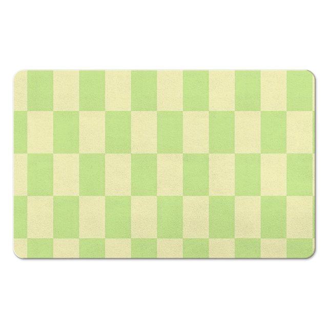 Checkered Bath Rugs - Soft, Absorbent, Non-Slip - Machine Washable | Ideal For Shower, Sink, Tub | Cute Small Indoor Doormat | 20x32 inches