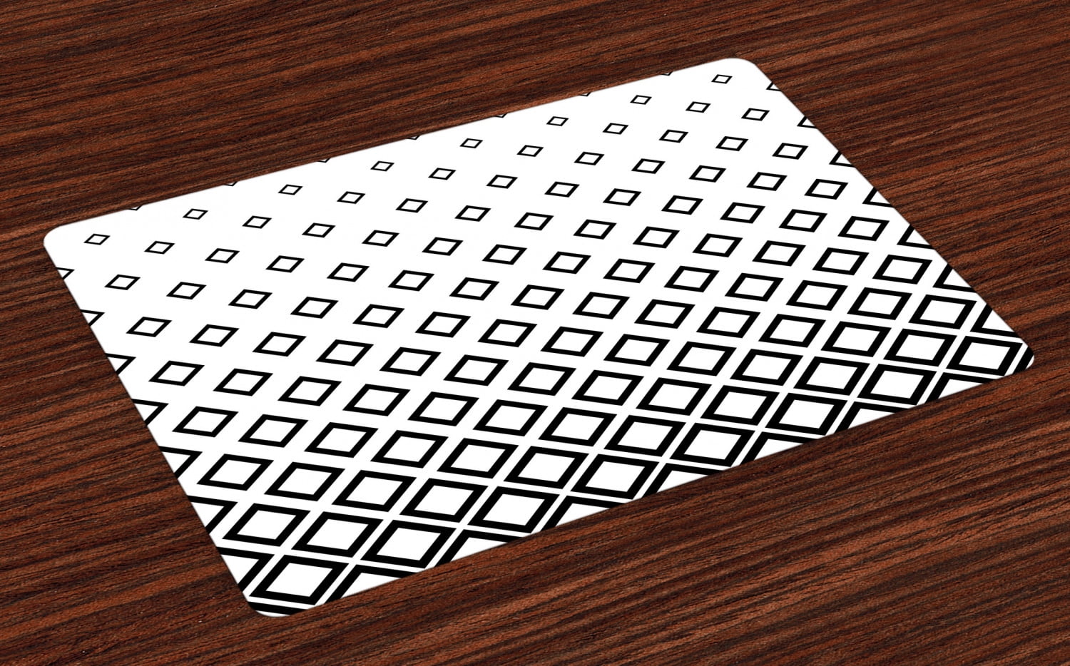 Geometric Placemats Set of 4 Minimalist Square Shaped Forms Abstract