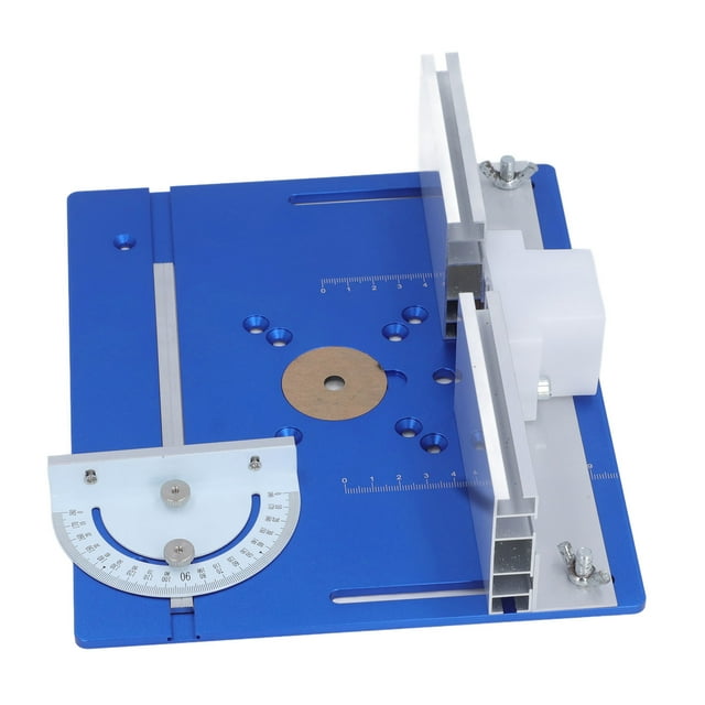 Aluminum Router Table Insert Plate, Router Flip Plate for Woodworking Benches Miter Gauge Guide, Sliding Fence Brackets Tenon Ruler Versatile Trimming Engraving Table Plate