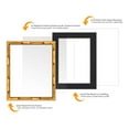 thumbnail image 5 of 12x17 Frame Gold Bamboo With Black Picture Mat For 12x17 Photo - Gold Bamboo 14x19 Frame To Display, 5 of 8