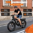 thumbnail image 3 of Helokeep 26" Fat Tire Class 3 Electric Bike for Adults, 750W Motor 28MPH, 48V 25Ah Removable Battery, UL2849 Certified-Black, 3 of 11