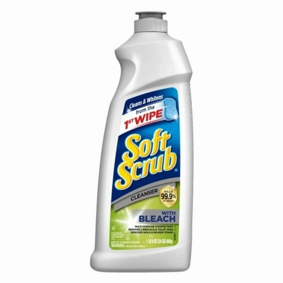 Soft Scrub No Scent Heavy Duty Cleaner 24 Oz Cream All Purpose Removes Limescale