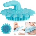 thumbnail image 5 of Cepillo de baño para bebé, masajeador de cepillo de silicona para baño de champú suave para bebé(azul), 5 of 5