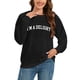 thumbnail image 2 of Gibobby Sudadera mujer Sudadera de Manga Larga para Mujer de Gran tamaño de otoño de Talla Grande Holgada Cuello Redondo atlético Y-2K(Negro,CH), 2 of 4