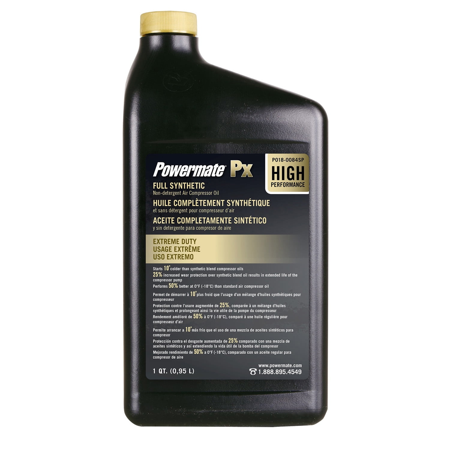 Powermate Px P0180084SP 100 Full Synthetic Air Compressor Oil, NEW