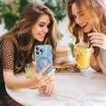 thumbnail image 5 of Magnetic for iPhone 13 Pro Max Case 6.7 inch 2021, Cute Pattern Luxury Cover [Support for Magsafe], Elegant Electroplating Camera Protection Screen Protector Phone Case for Girls Women -Blue, 5 of 10