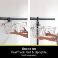 thumbnail image 6 of Rubbermaid Garage FastTrack Rail 24 in. Wire Basket, Storage Organizer, Satin Nickel, 6 of 8