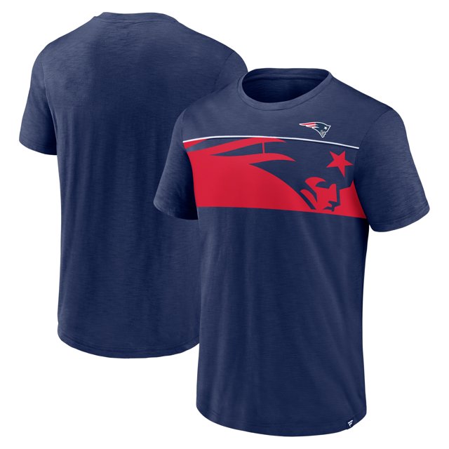 T-Shirt à Manches Courtes Ultra Court à Col Ras du Cou pour Hommes New England Patriots NFL