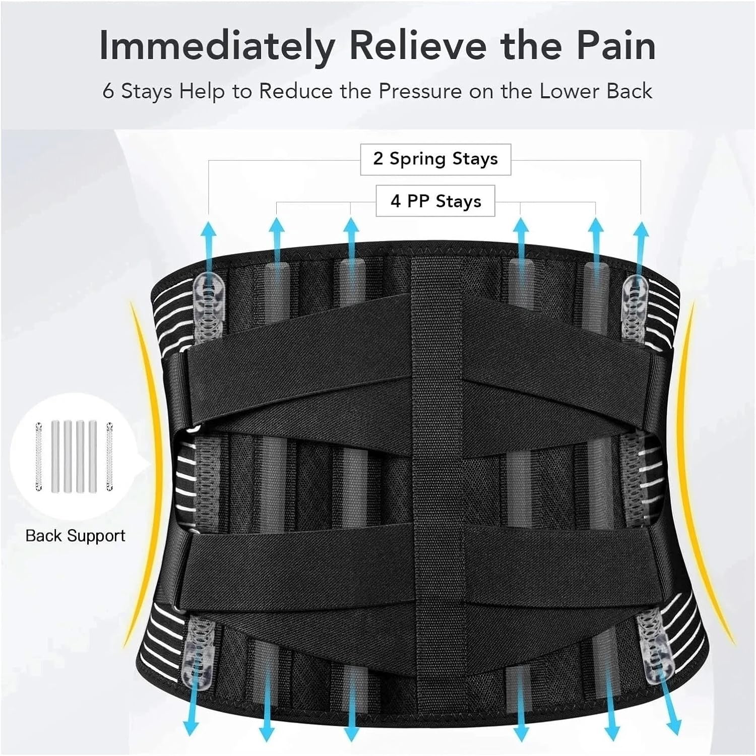DANPINGLE Back Brace for Lower Back Pain Relief photo 3