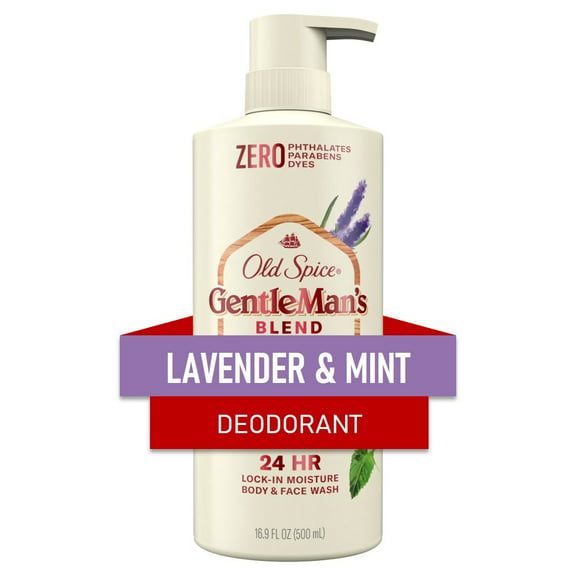 Old Spice Men's Body Wash GentleMan's Blend Lavender and Mint, 16.9 oz