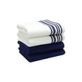 Mainstays 4Piece Solid Stripe Kitchen Towel Set, Navy