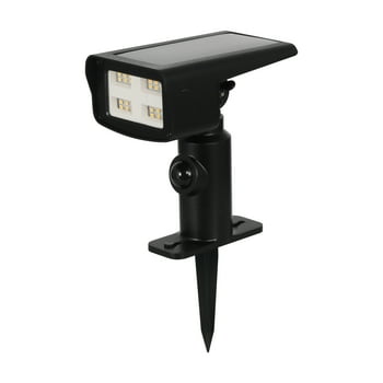 Better Homes & Gardens Solar Motion Sensor LED Spotlight 30-600 Lumens, Stake or 