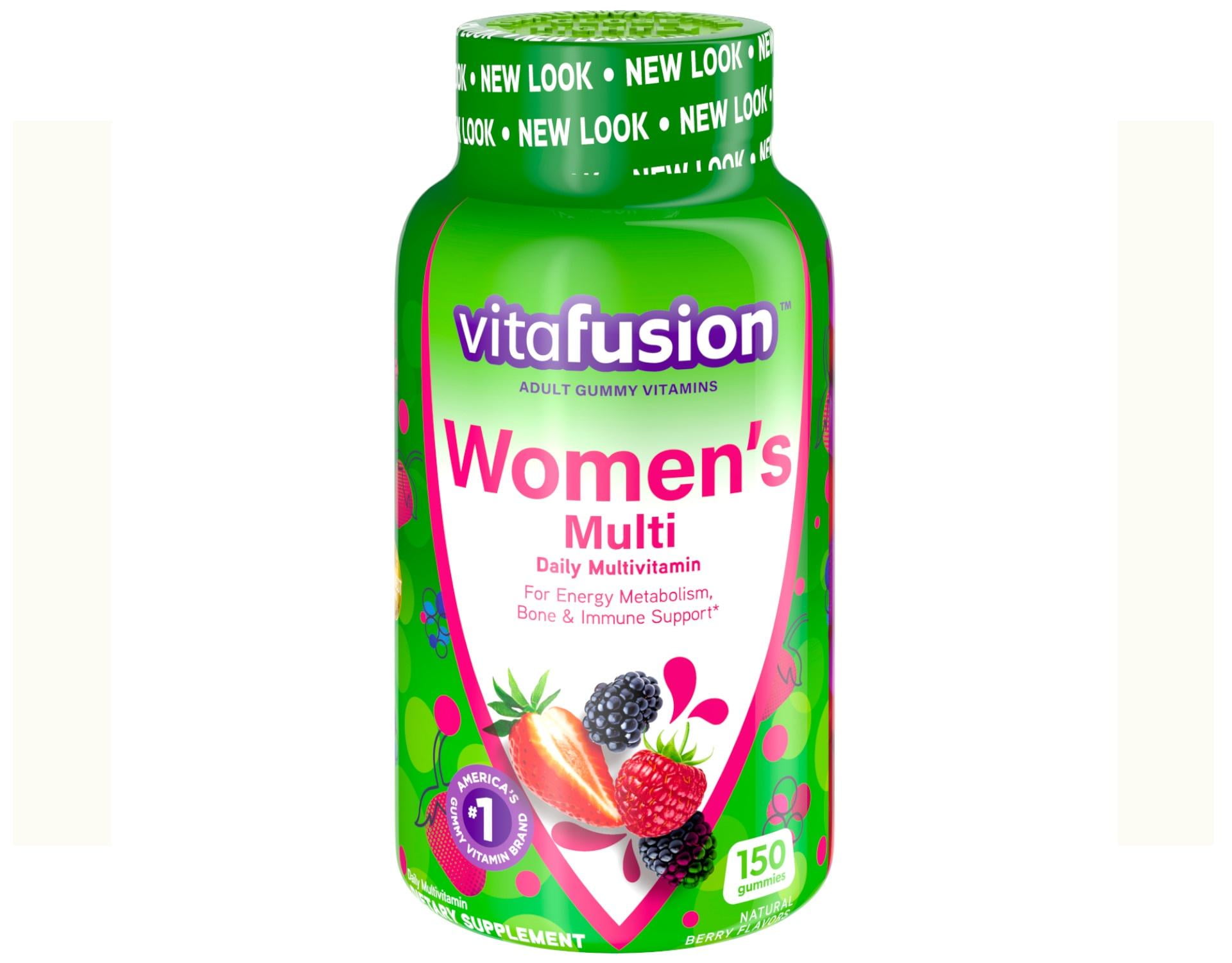 Vitafusion Fiber Well Sugar Free Fiber Supplement & Womens Multivitamin Gummies