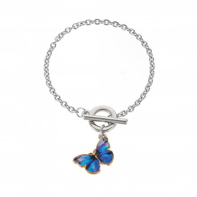 Joyería de mariposa Pulsera de collar de aleación de elegancia encantadora portátil única para niñas y mujeres