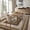 Brown, variant on HIWEAVER Orange Green 2' x 8' Washable Geometric Runner Rug for Kitchen Modern Faux Braided Pattern Bordered Non Slip Indoor Carpet Decor