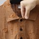thumbnail image 5 of Blusa y camisa de manga corta con cuello vuelto para hombre, color liso, estilo europeo y americano, estilo moderno, con solapa desgastada, blusa de manga corta para hombre, poliéster., 5 of 5