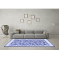 thumbnail image 3 of Ahgly Company Indoor Rectangle Solid Blue Modern Area Rugs, 2' x 5', 3 of 4