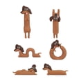thumbnail image 4 of 6 figuras de perro salchicha para de ordenador, decoración de resina con dibujos animados divertidos, adorno para coche para estantería., 4 of 8