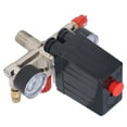 thumbnail image 2 of "Automatic Air Compressor Pressure Control Kit with Dual Gauges (90-120PSI Adjustable) & Brass Coupler - 100-240V AC, 16-20A"  

"Professional Grade Air Compressor Regulator Set - 180PSI Gauge Range,, 2 of 6
