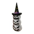 thumbnail image 3 of Calabaza inflable gigante de Halloween con sombrero de bruja para porche o jardín. blanco, 3 of 9