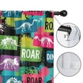 thumbnail image 4 of Blackout Kids Curtains,Colorful Dinosaurs Skeletons Text Pattern Childrens Insulated Curtains Set Of 2,Bedroom Essentials,Toddler Room Decor 52"x84", 4 of 5
