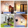 thumbnail image 5 of Outdoor Wall Light with GFCI Outlet, 2-Pack Motion Sensor Exterior Lighting Fixtures Wall Mount, White Front Porch Lantern Wall Sconce, Outdoor Garage Lights with Adjustable Sense Range, 5 of 10