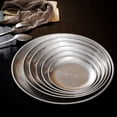 thumbnail image 3 of Outdoor Camping BBQ Plate Stainless Steel Round Plate Double-Walled Plate Fruit, 3 of 5