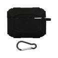 thumbnail image 1 of Funda protectora de silicona para auriculares, resistente al agua, recargable, con llavero, luz LED frontal para auriculares iOS Pro, color negro, 1 of 10