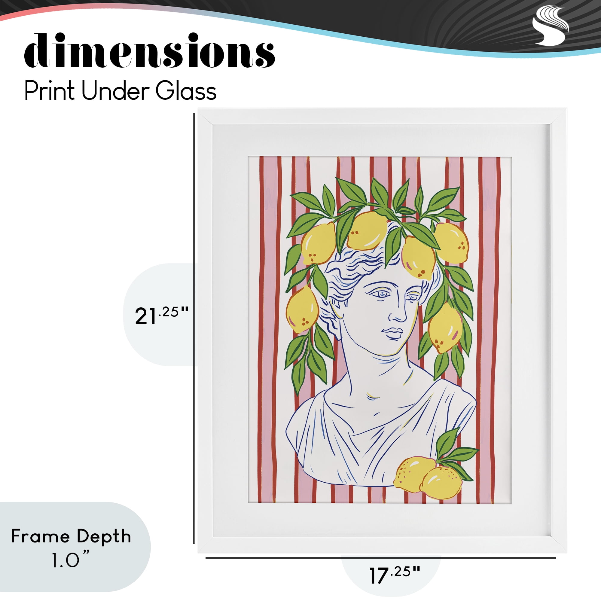 Stupell Industries La Limona Sculpture Face White Framed Print Under Glass, design by Radhika Modi