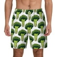 thumbnail image 3 of Uemuo Cute Broccoli Pattern Mens Swim Trunks Quick Dry Board Shorts with Mesh Lining, Stretch Beach Shorts Quick Dry No-Chafing Board Shorts-XX-Large, 3 of 9