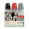 BABY BOTTLE SET 3 - BOYS - DISNEY MICKEY MOUSE - BLACK RED GREY - 9 oz BPA FREE