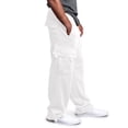 thumbnail image 5 of Nestiefly Cargo Sweatpants for Men Baggy Relaxed Fit Fleece Jogger Sweatpants Plus Size Wide Leg Athletic Gym Pants White 2XL, 5 of 8