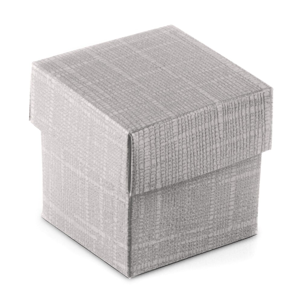 Weddingstar Silver Square Favor Box With Lid Set of 10