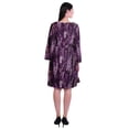 thumbnail image 4 of Moomaya Robe Courte Évasée Imprimée de Designer, Manches Longues, Tunique en Velours, Robes pour Femmes, 4 of 6