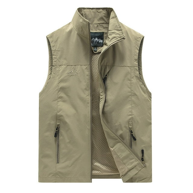 Gilet Décontracté pour Homme Sans Manches Léger pour l'Extérieur, Veste pour Usage Quotidien, Superposition Polyvalente, Activités de Printemps et d'Été